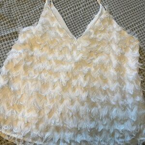 Elegant White Textured Women's Top